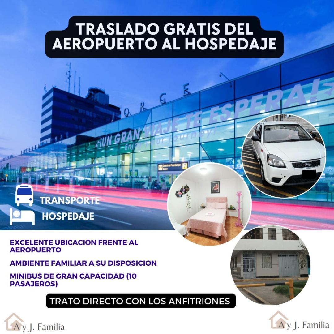 Close To Airport - Free One Time Pickup - A Y J Familia Lima Exterior foto